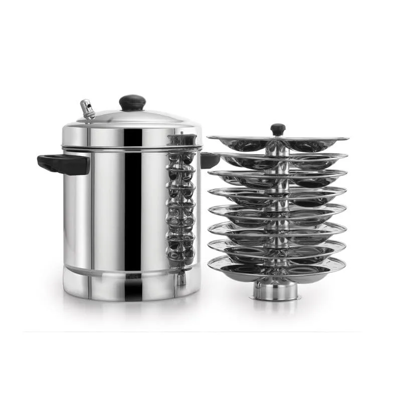 HORIZON Stainless Steel Idly Cooker Lid with Plates Idli MakerInduction and Gas Stove